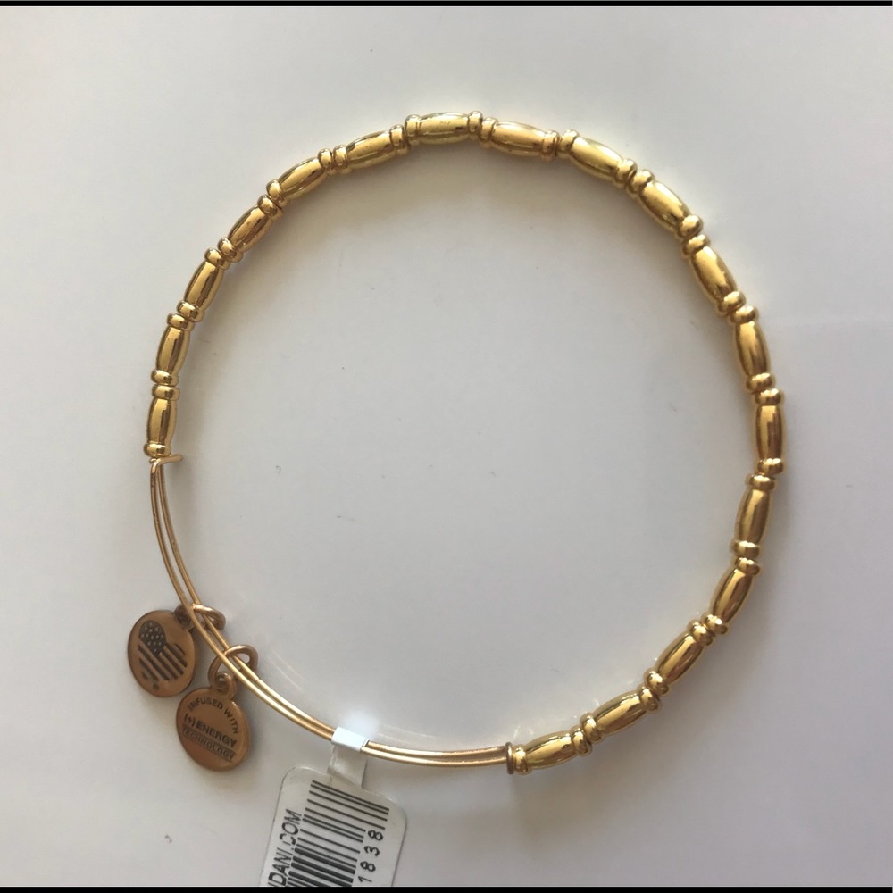 NWT Alex And Ani gold colored bracelet